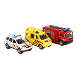 Véhicule de service d'urgence moulé à 2 jouets NL avec lumière et son
