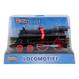 Locomotora de fundición a presión de 2 juegos con luz y sonido, 14 cm