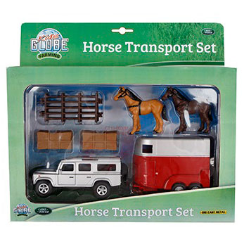 Kids Globe Land Rover with horse trailer
