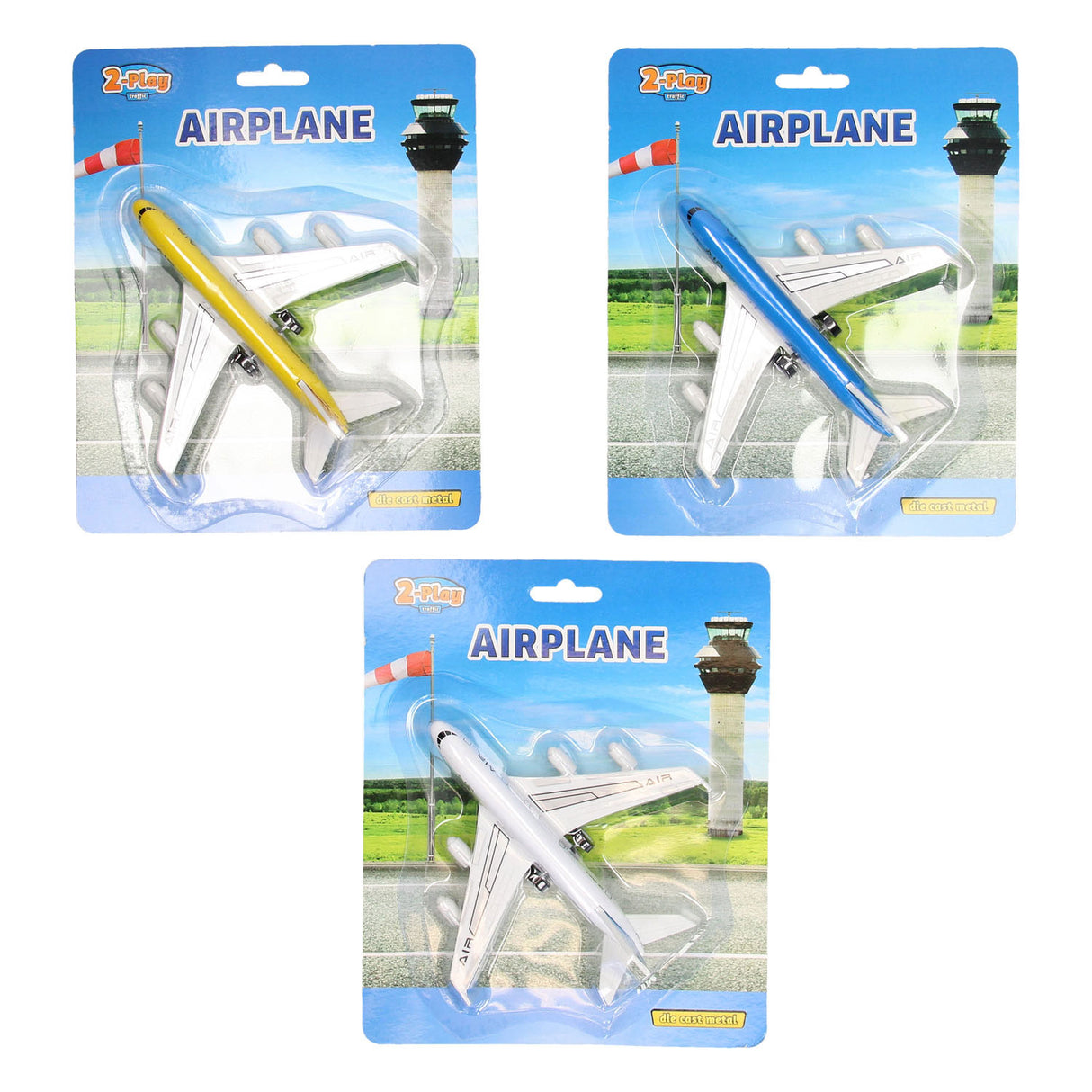 2-Play Die-cast Pull Back Airplane, 14cm