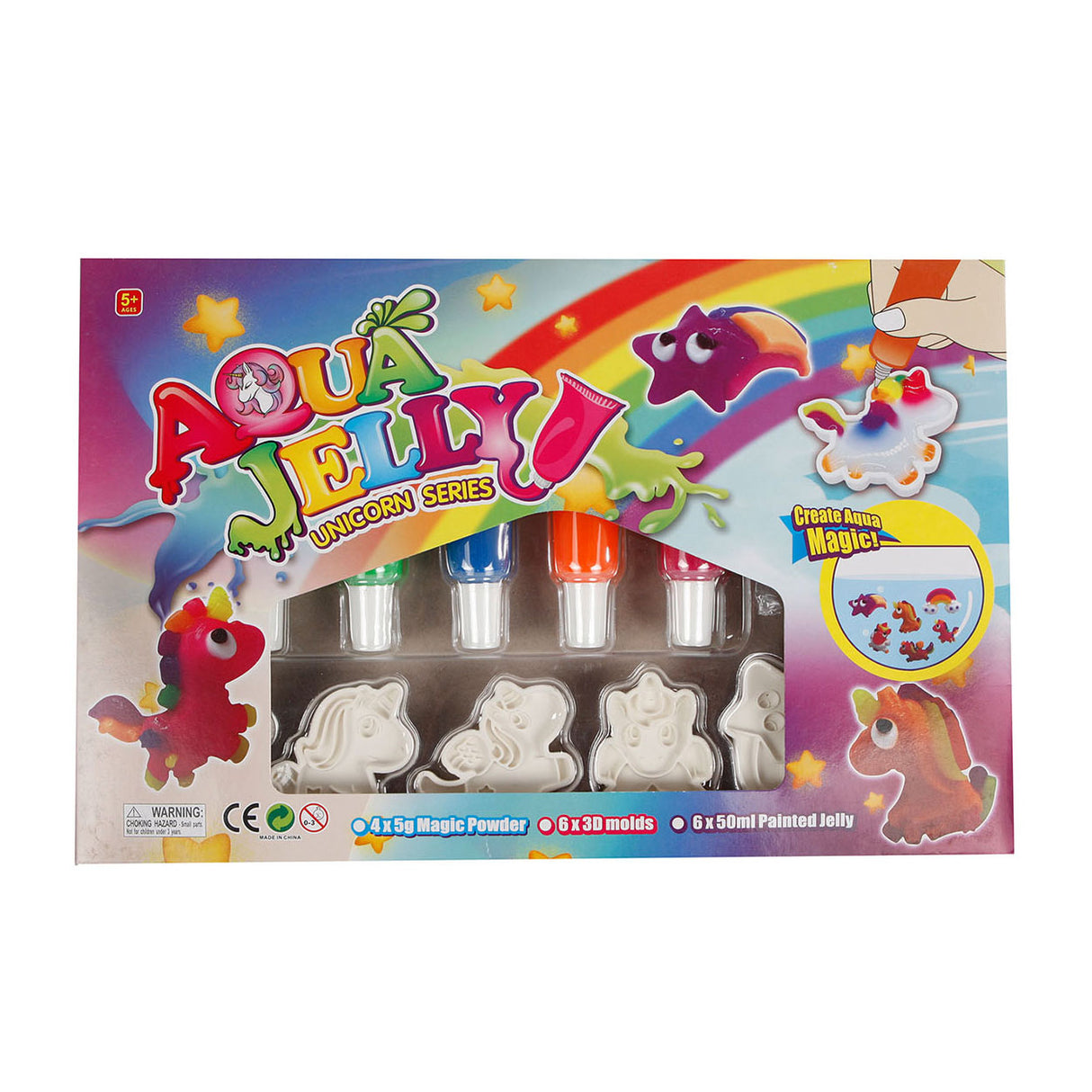 Unicorn 3D aqua gel figures make set