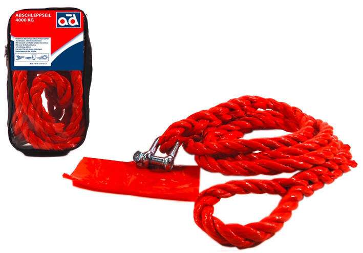 Ad tow cable tow ropes 4000kg m link, in bags