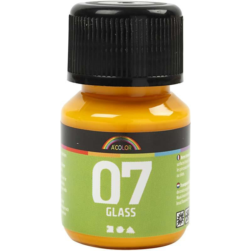 Creativ Company Permanent Glasfarbe gelb, 30 ml