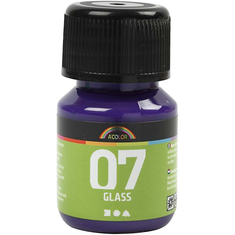 Permanent glasfärg - Röd violet, 30 ml