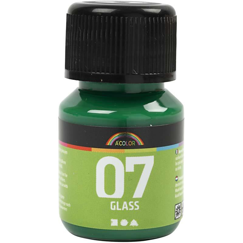 Permanent glass paint - Brilliant green, 30ml