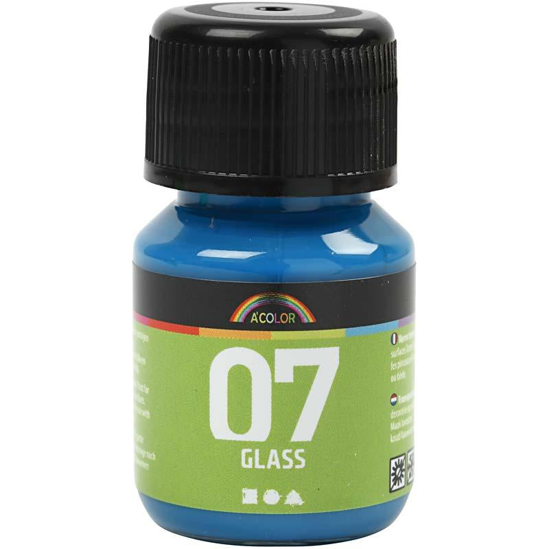 Permanent glass paint - Turquoise, 30ml
