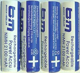 Busch + müller busch müller batteries rechargeable bat.bm f.ixon set of 4 pices