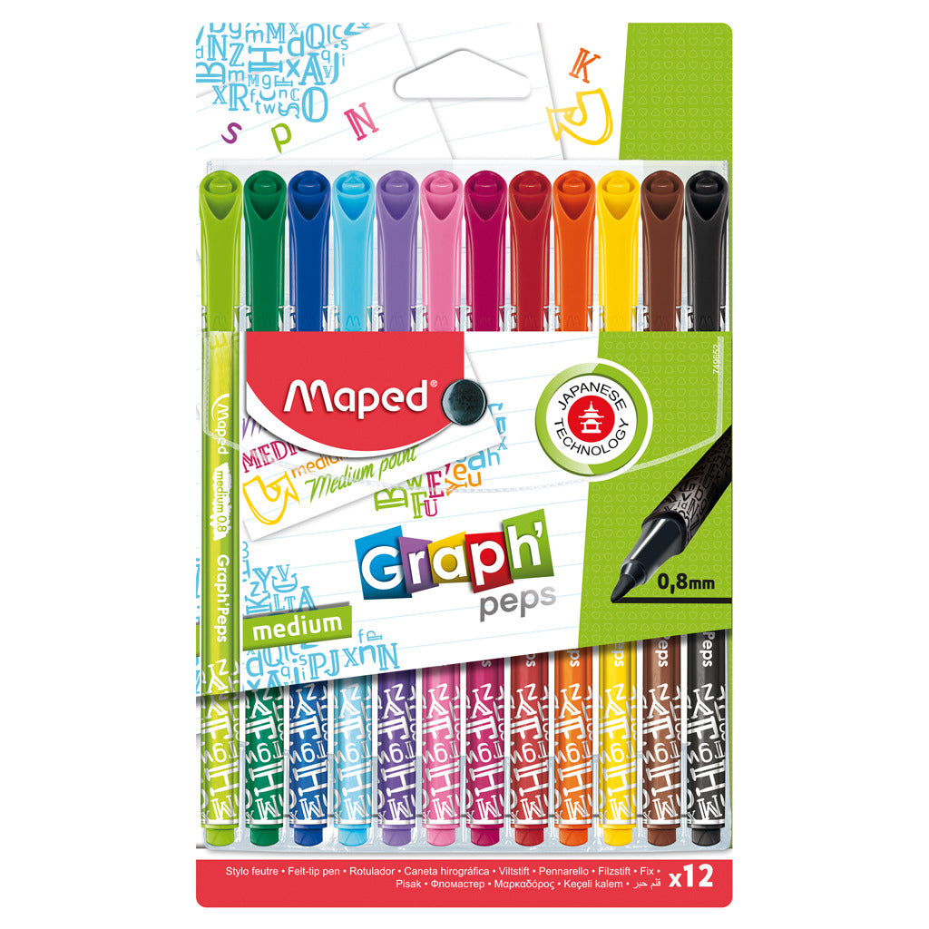 Maped Graph Rsquo; Peps Free Lines 12 colors 0.8 mm