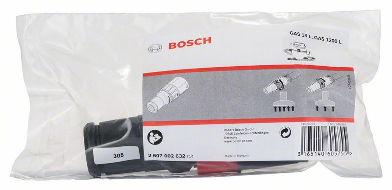 Bosch accessories adapter for gas 15 l 1pc - 2607002632