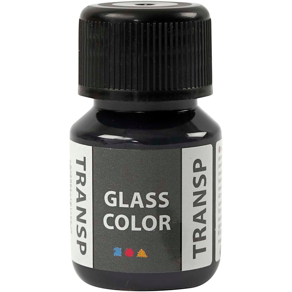 Creative Company Glass Color Transparent Paint - Svart, 30 ml