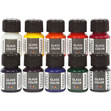 Creativ Company Steklena barva Transparent Steklena barva, 10x30ml