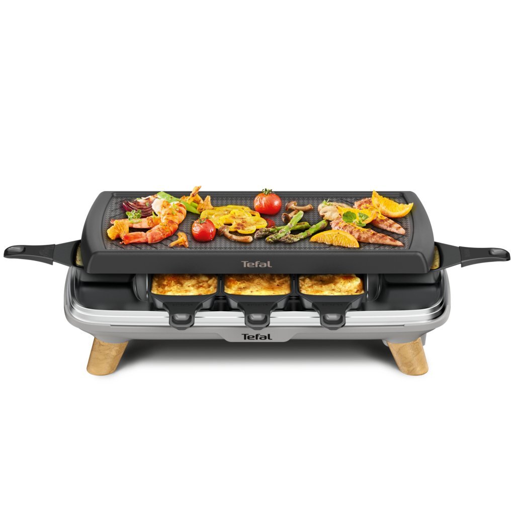 Tefal tefal re610d 3in1 legno in acciaio inossidabile in acciaio nero razzlette a 8 persone