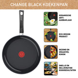 Tefal c47606 change black ceramic frying pan 28 cm black