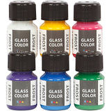 Creativ Company Steklena barva zmrzali stekleno barvo, 6x30ml