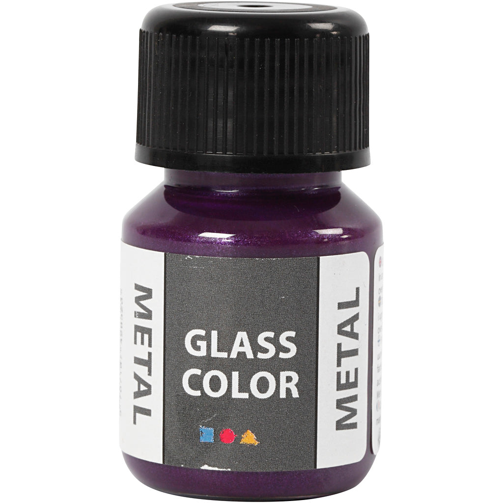 Creativ company glass color metal, purple, 30 ml 1 bottle