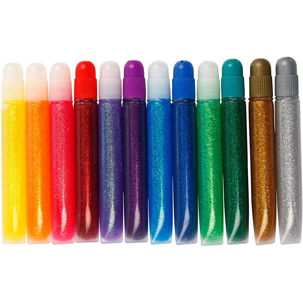 Creativ company glitter glue, 12x10 ml 1 box