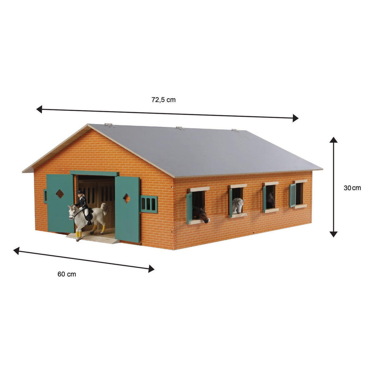 Kids Globe Globe Horse Stable with 7 Boxes, 1:24