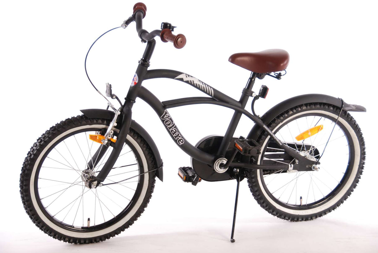 Volare Black Cruiser Kinderbike - Jungen - 18 Zoll - schwarz - 95% versammelte sich