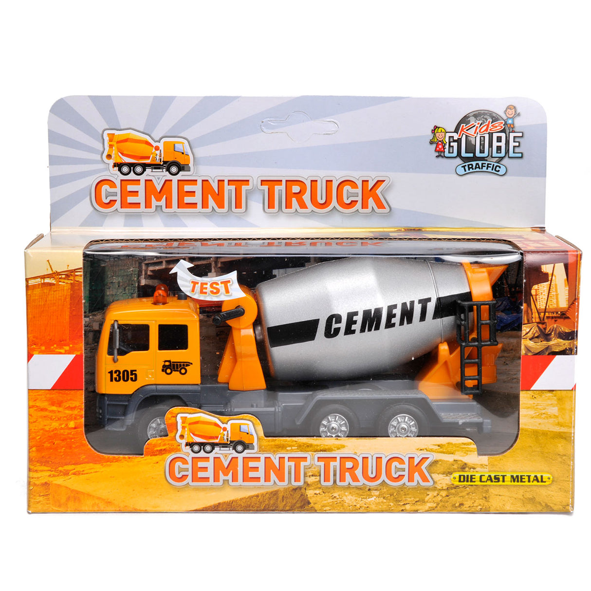 Kids Globe Pull Back Cement Wagen med let lyd