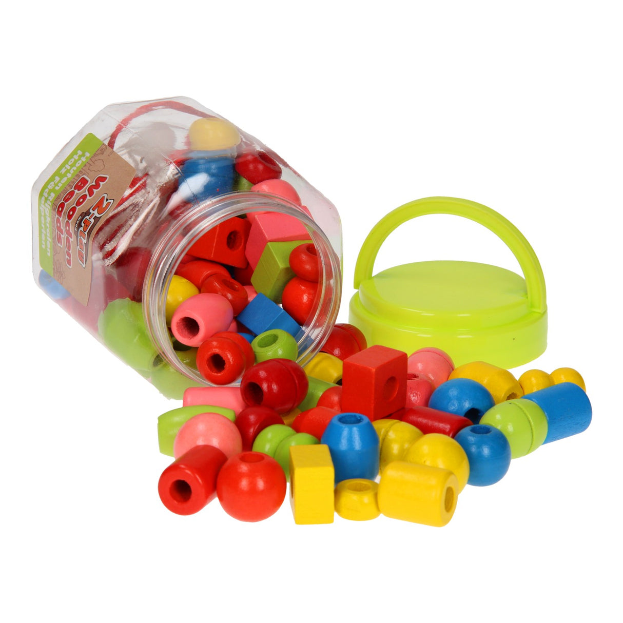 Wooden bead set, 72pcs.