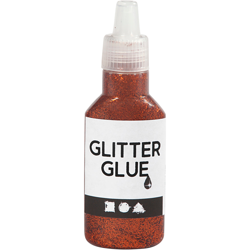 Creativ company glitter glue, orange, 25 ml 1 bottle