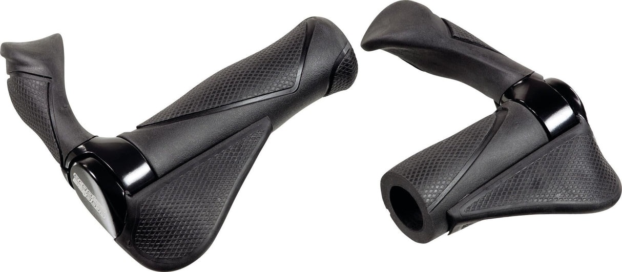 Pár rukoväte Ergotec Mf2 Kraton Aluminium 130 + 87 mm - čierna