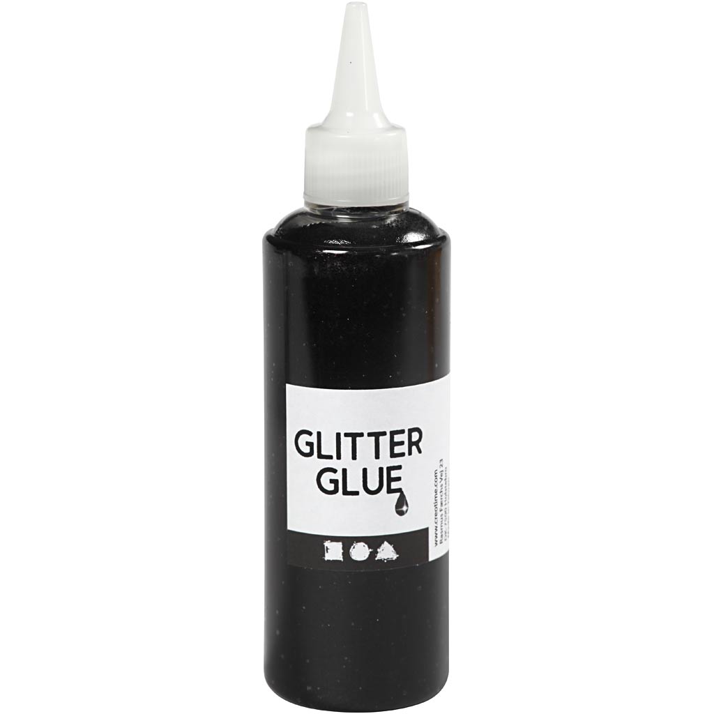 Creativ company glitter glue, black, 118 ml 1 bottle