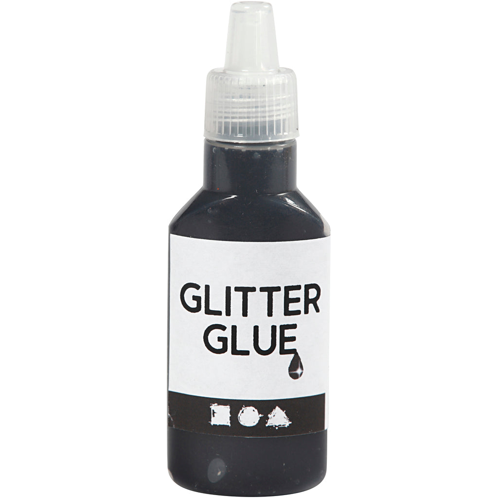 Creativ company glitter glue, black, 25 ml 1 bottle