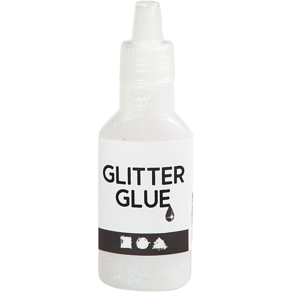 Creativ company glitter glue, holographic white, 25 ml 1 bottle