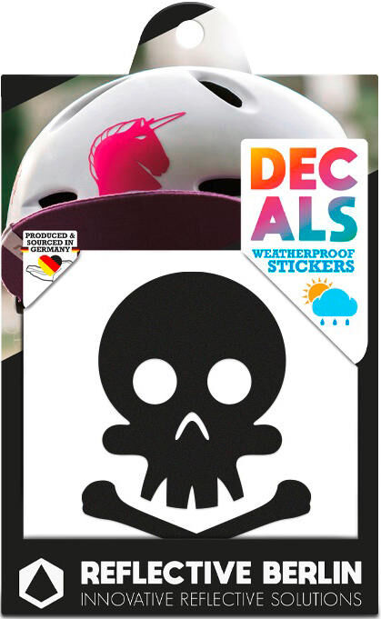 Reflective berlin reflex-stickers decals refl.strip refl.berlin declas skull black