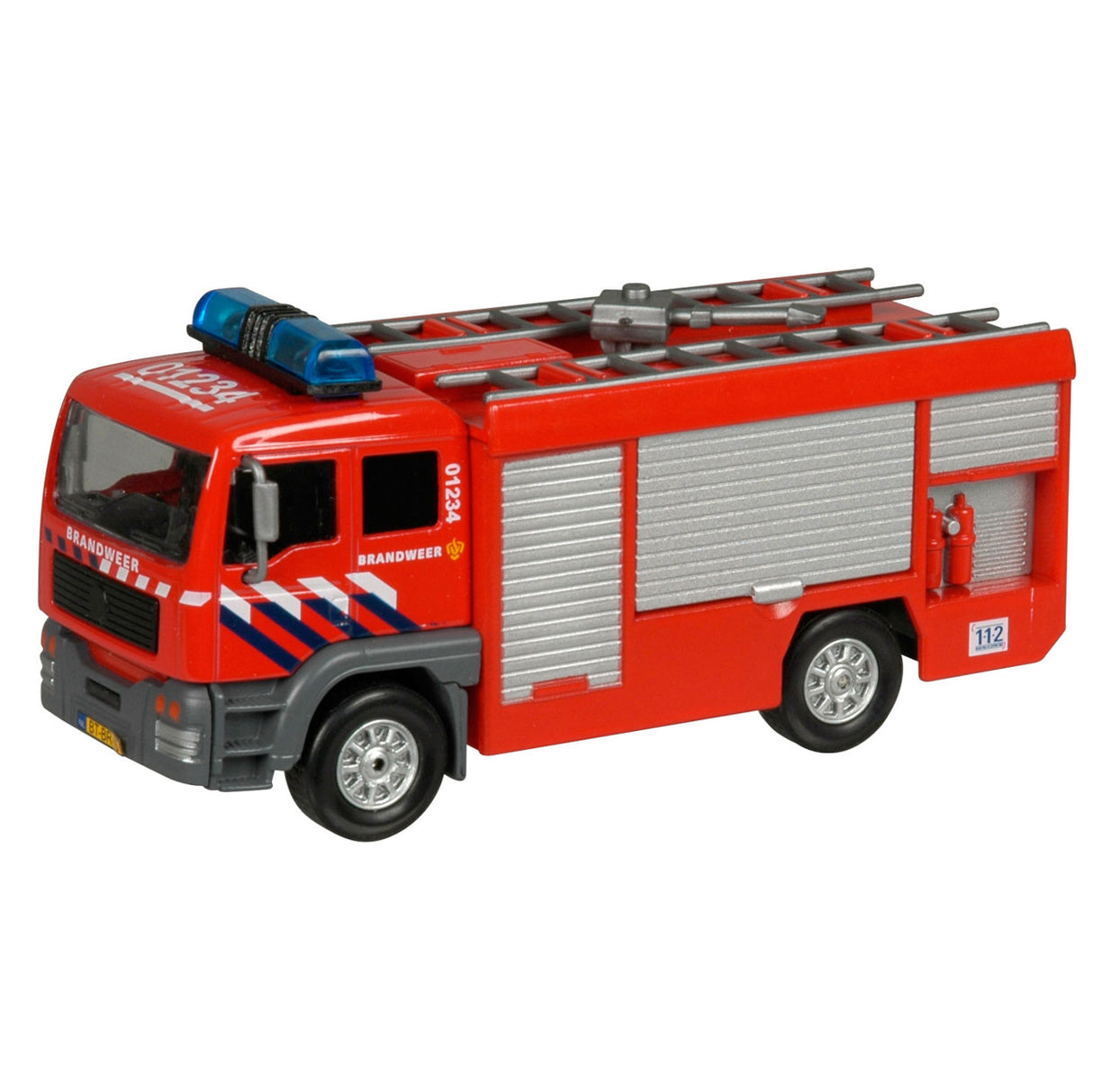 Fire brigade extinguishing car with light and sound
