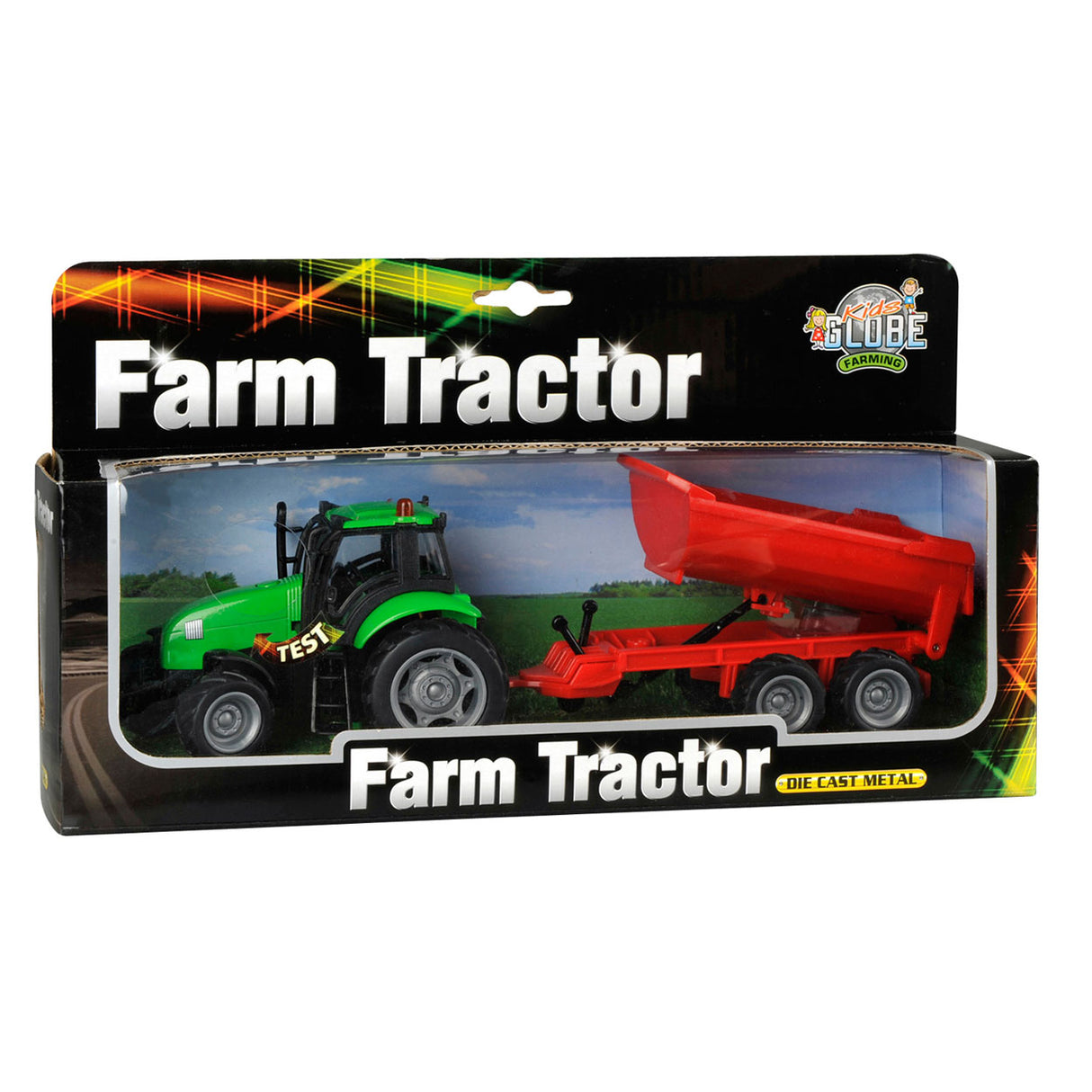 Kids Globe Globe Tractor med trailerlys lyd 1:32