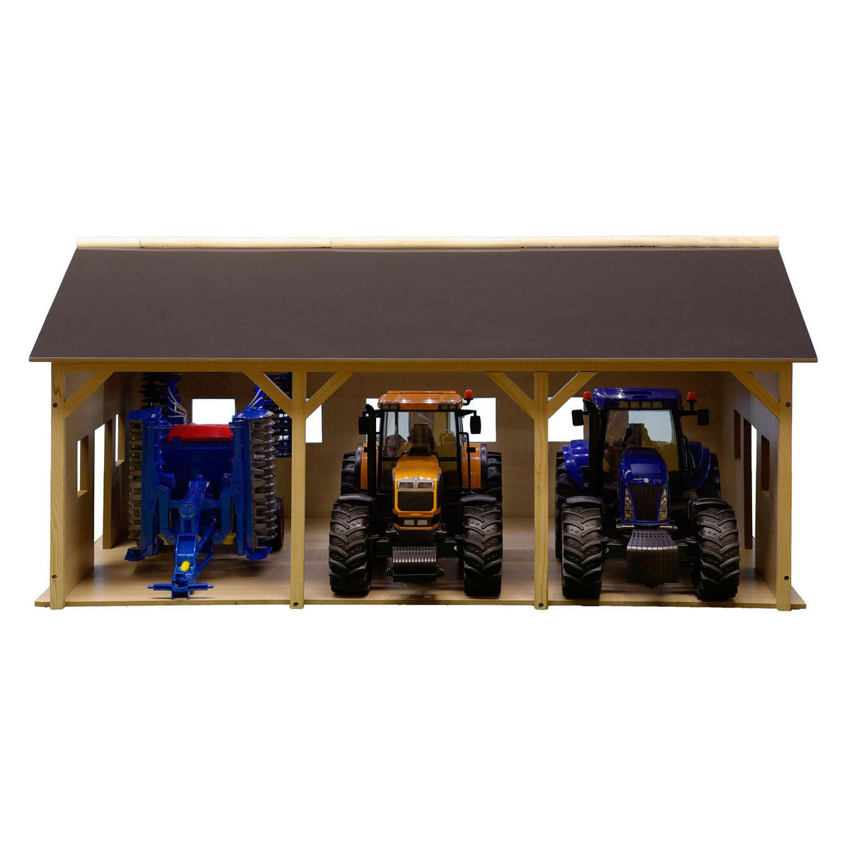 Kids Globe Globe Agricultural Lock Wood für 3 Traktoren, 1:16