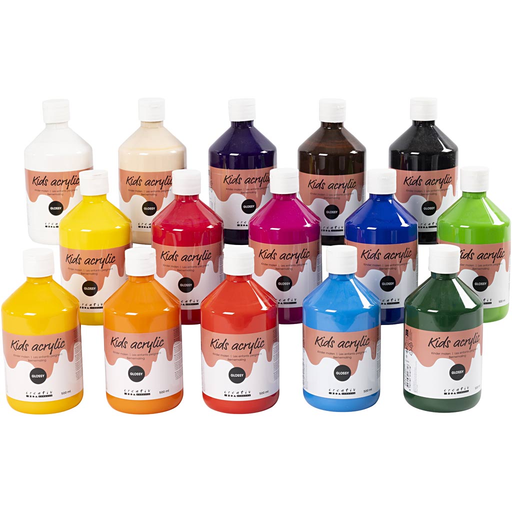 Creativ Company Aceyrlverf Color Glosy semi-transparente, 15x500ml