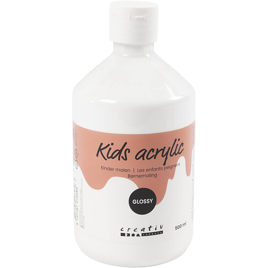 Creativ company acrylverf glossy, wit, 500 ml 1 fles