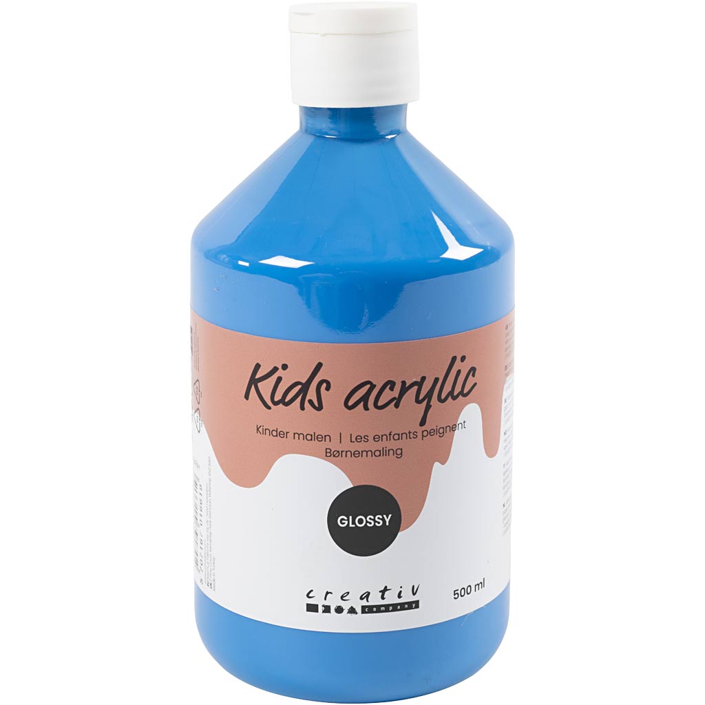 Creativ company acrylverf glossy, primair blauw, 500 ml 1 fles