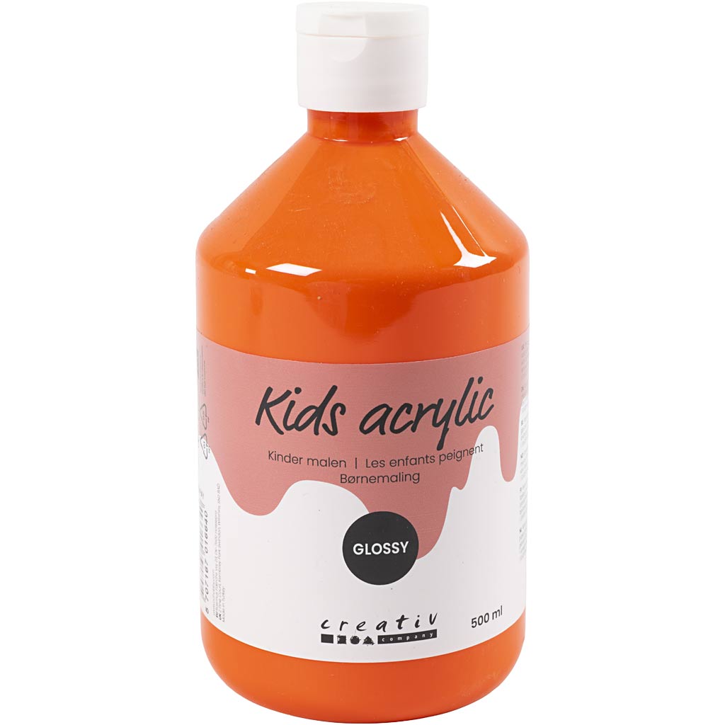 Creativ company acrylverf glossy, oranje, 500 ml 1 fles