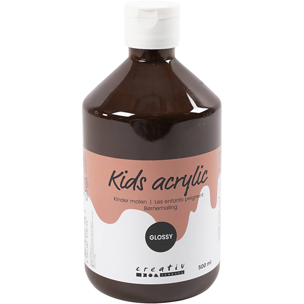 Creativ company acrylverf glossy, bruin, 500 ml 1 fles