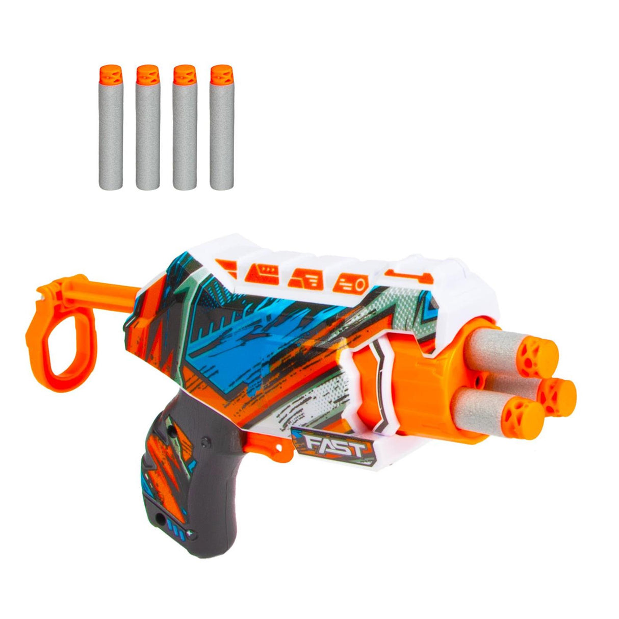 Toi-toys foam strikex shooting pistol nano blaster with 4 foam arrows