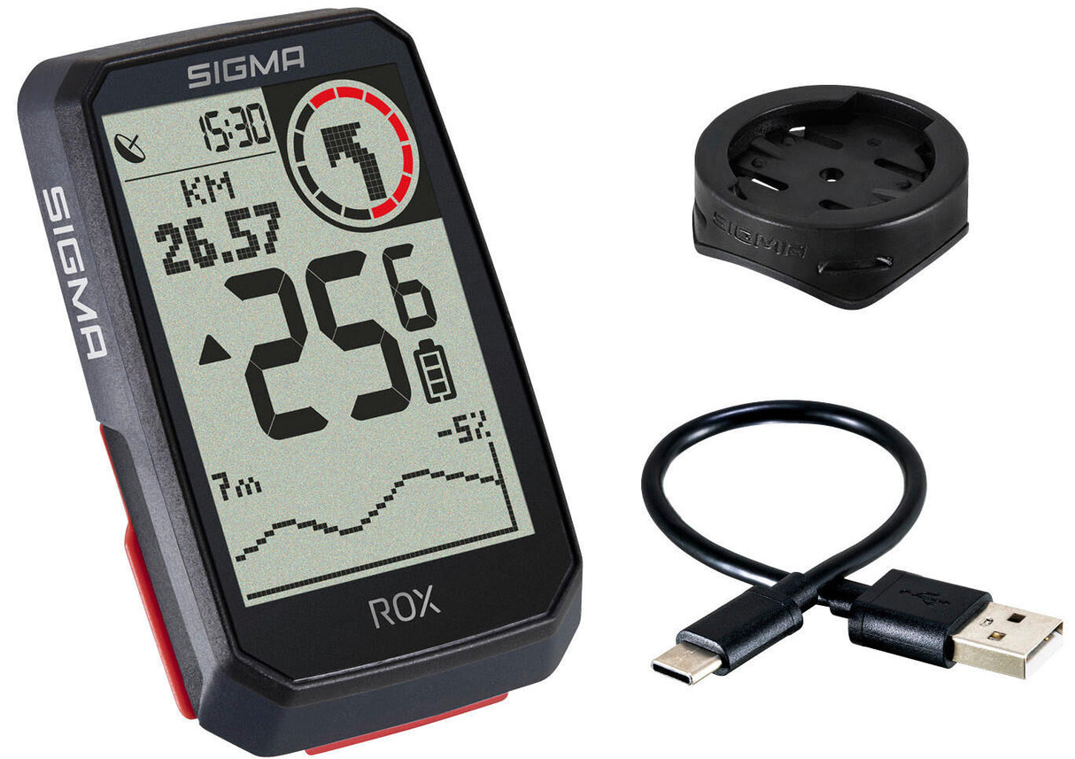 Sigma ROX 4.0 GPS SW STO STAND SEMPLICE + Cavo di ricarica USB-C