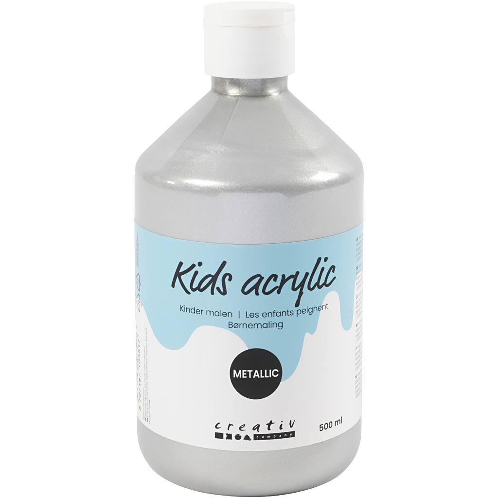 A-color acrylverf metallic, metallic, zilver, 500 ml 1 fles