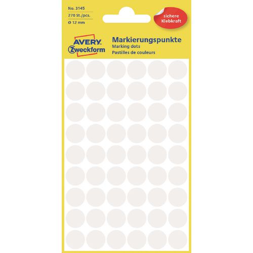 Markeringspunten avery wit 3145