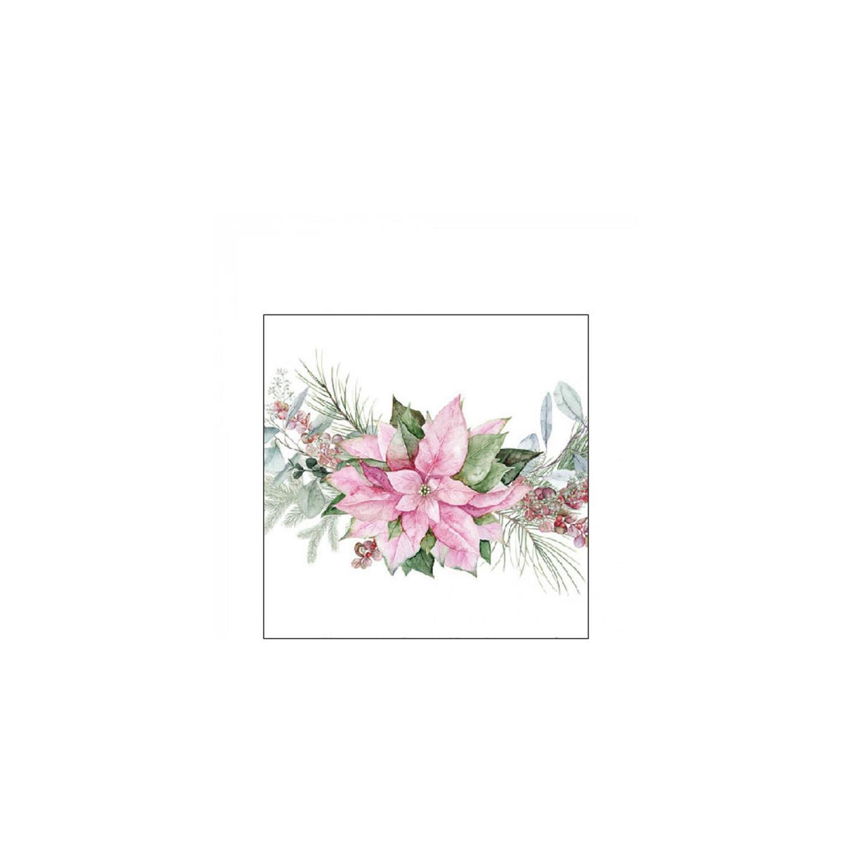 Ambiente servetten 25cm pink poinsettia