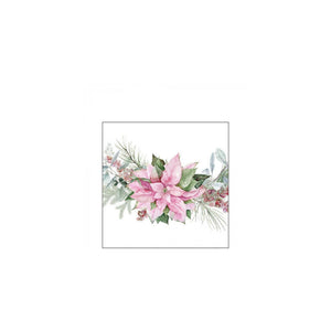 Serviettes Ambiente 25cm poinsettia rose
