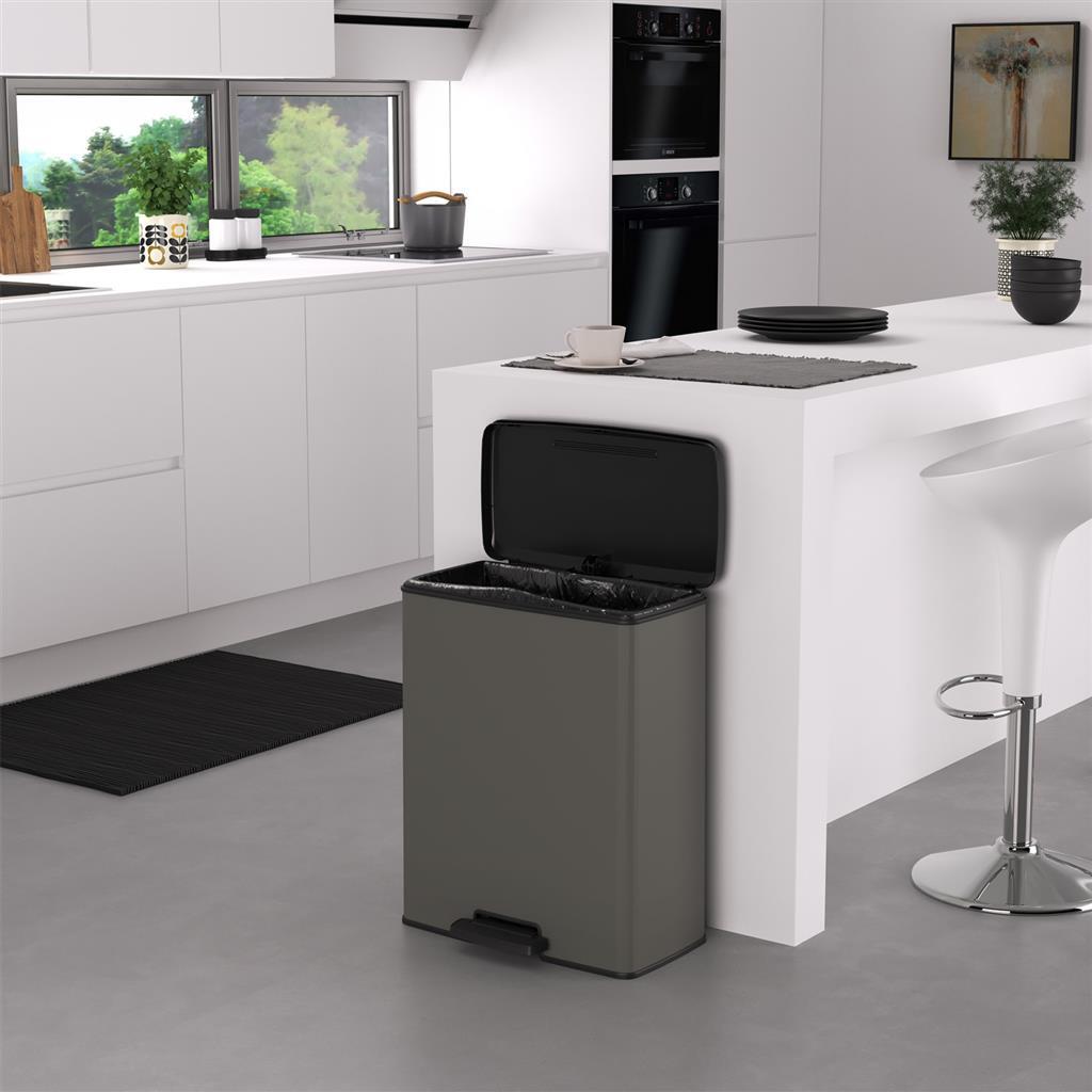 Curver Decobin Pedal bin 65L Cool Gray
