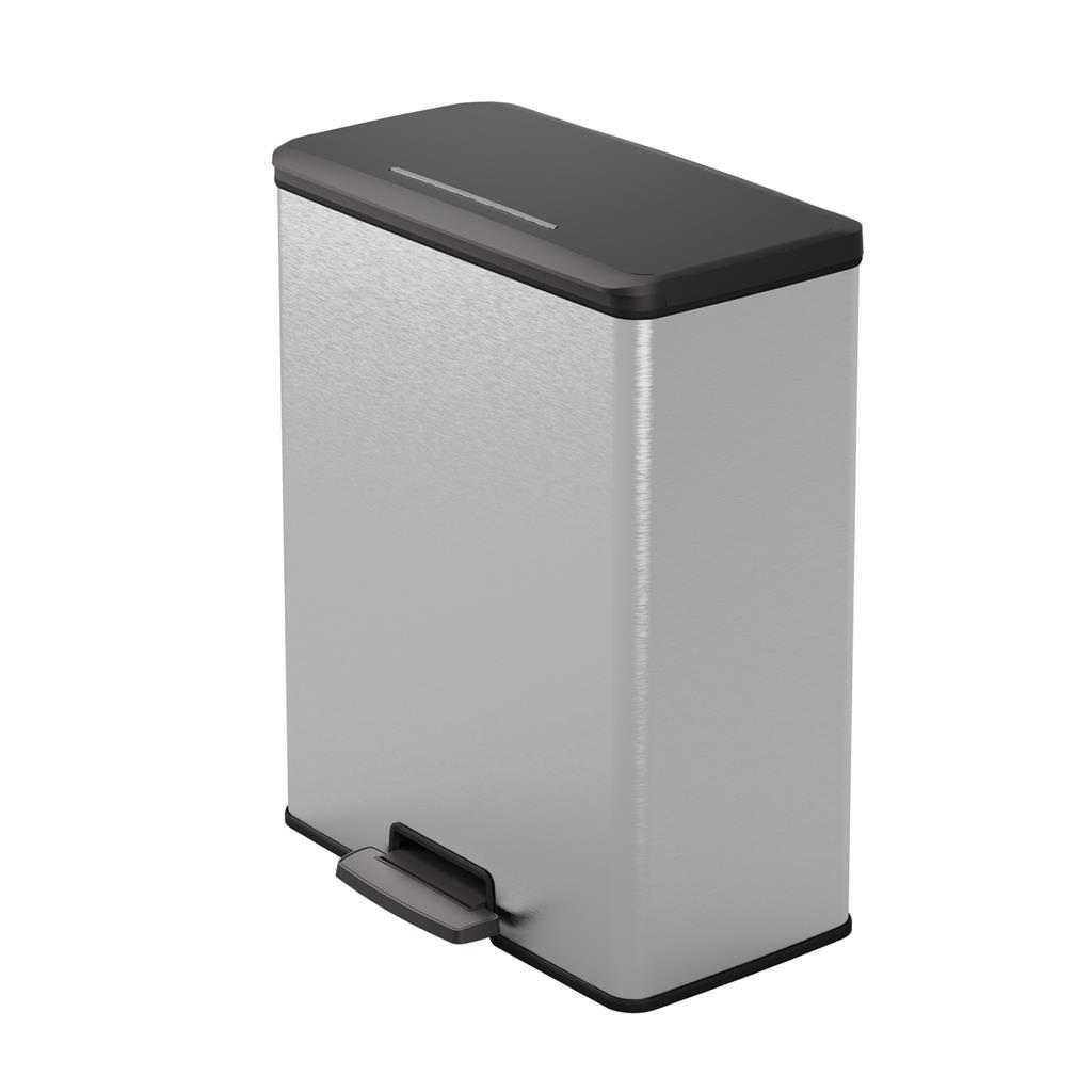 Hurver Decobin Pedal Bin 65L Silber Metallic