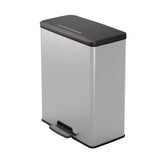 Hurver Decobin Pedal Bin 65L Silber Metallic