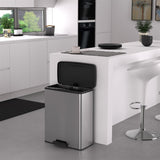 Hurver Decobin Pedal Bin 65L Silber Metallic