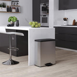 Hurver Decobin Pedal Bin 65L Silber Metallic