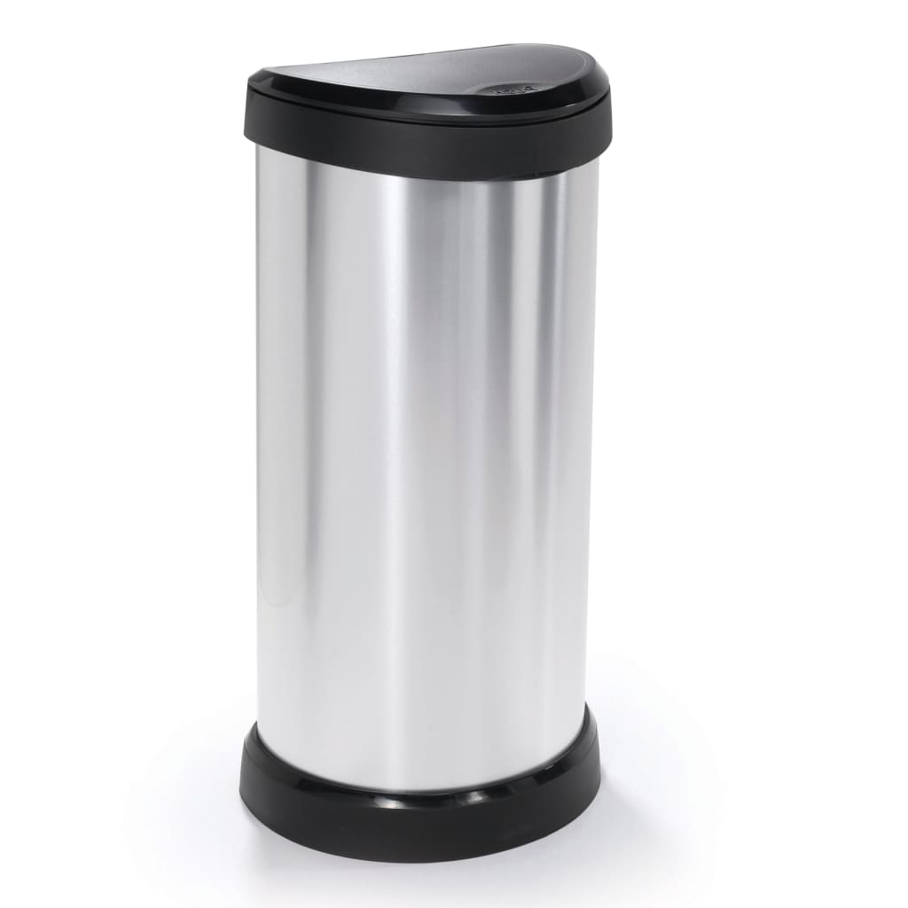 Curver pedale bin deco ovale 40 l color argento